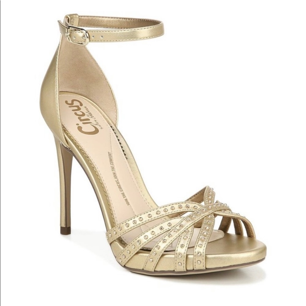 Circus by Sam Edelman Angelica Gold heels stilettos classic vintage retro